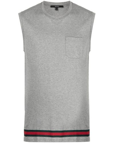 Gucci Trägershirt mit Streifendetail - Grau