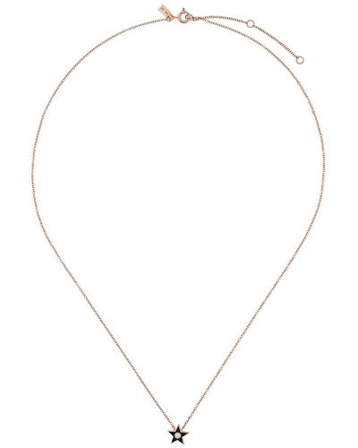 EF Collection Collar en oro de 14kt con estrella con diamante - Blanco