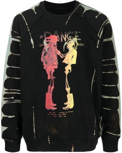 Stain Shade X Hiroshi Fujiwara Sweatshirt mit Skelett-Print - Schwarz