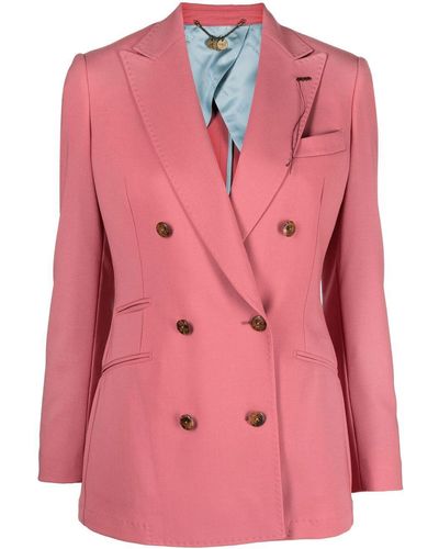 Maurizio Miri Blazer Met Dubbele Rij Knopen - Roze