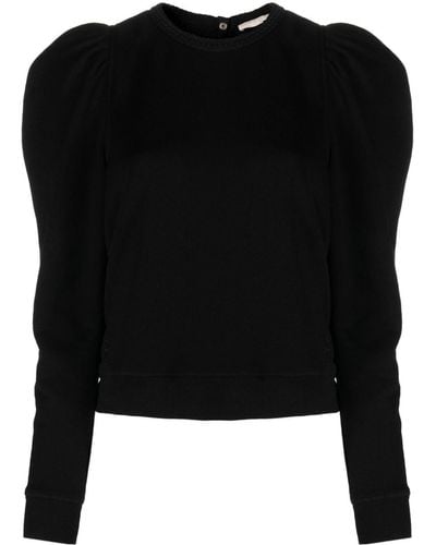 Ulla Johnson Puff-sleeve Jersey T-shirt - Black