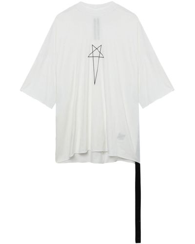 Rick Owens Graphic-print Cotton T-shirt - White