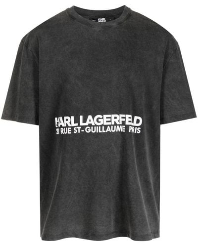 Karl Lagerfeld Camiseta Rue St-Guillaume - Negro
