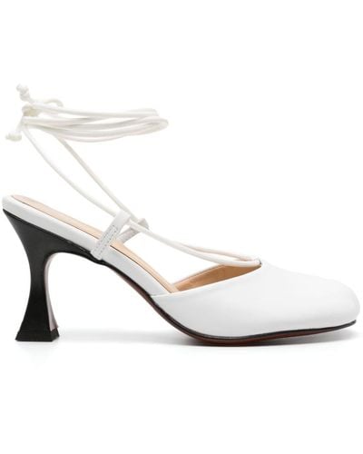 MANU Atelier Pina 80mm Leather Court Shoes - White