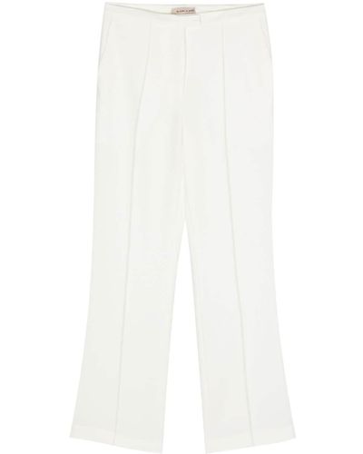 Blanca Vita Pleomele Cady Straight Trousers - White