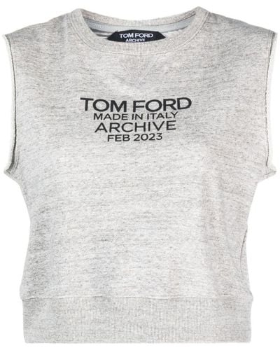 Tom Ford ロゴ タンクトップ - グレー