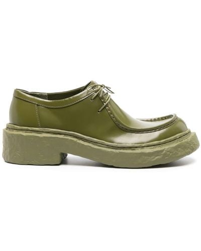 Camper Vamonos Leather Derby Shoes - Green