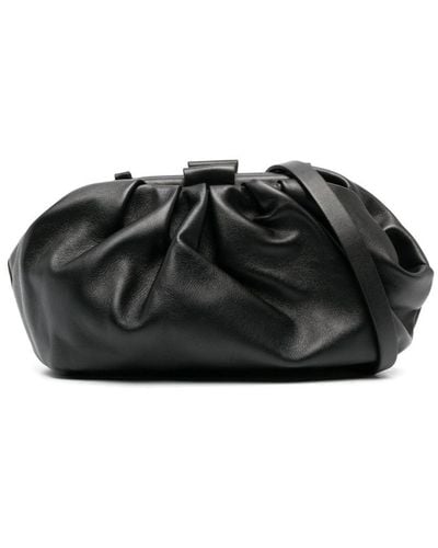 Fabiana Filippi Clasp-fastening Leather Shoulder Bag - Black