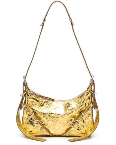Givenchy Mini sac en cuir Voyou porté épaule - Métallisé