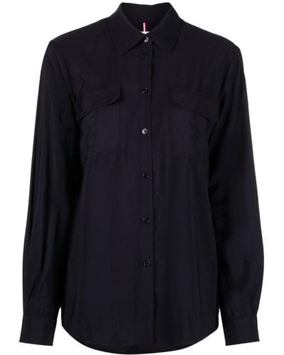 Tommy Hilfiger Long-sleeved Buttoned-up Shirt - Blue