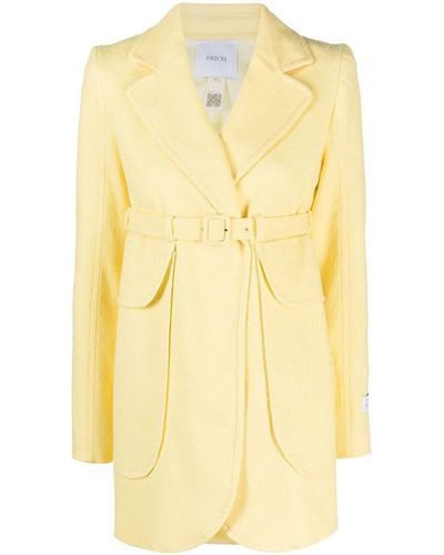 Patou Organic Cotton Blend Tweed Jacket - Yellow