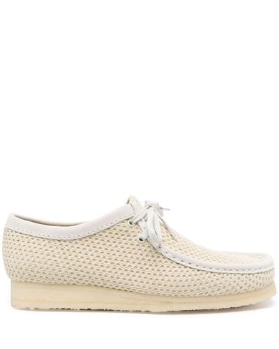 Clarks Wallabee Textured Boat Shoes - White