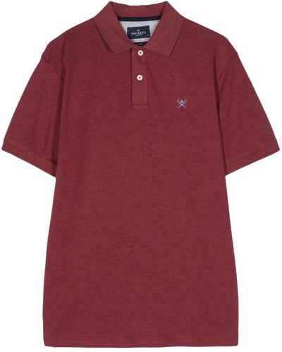 Hackett Embroidered-logo polo shirt - Rouge