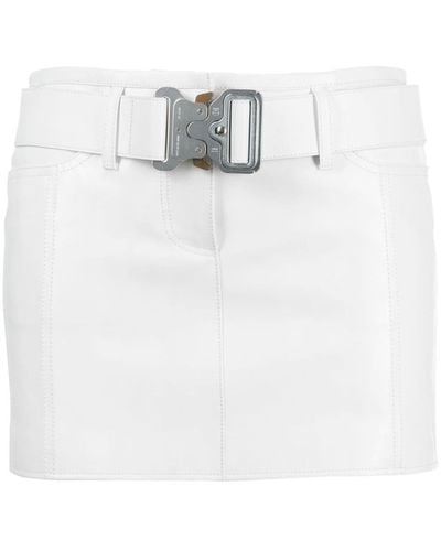 1017 ALYX 9SM Belted Leather Miniskirt - White