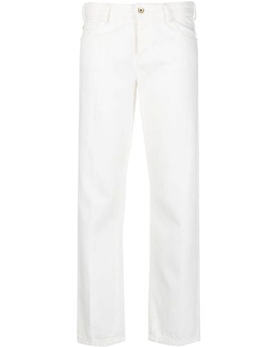 Emporio Armani Mid-rise Straight-leg Jeans - White