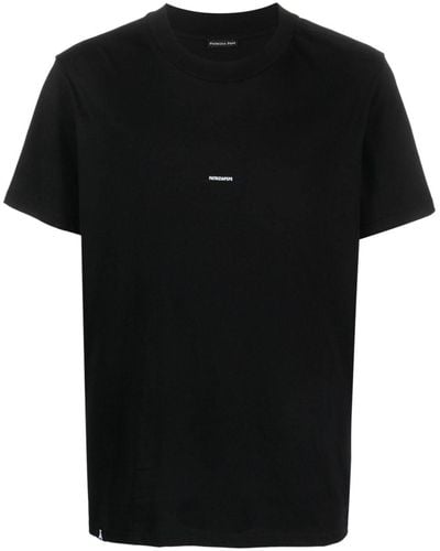 Patrizia Pepe T-shirt en coton à logo imprimé - Noir