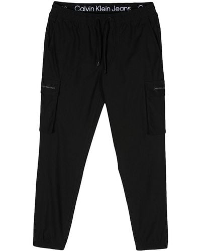 Calvin Klein Technical Tapered Track Trousers - Black