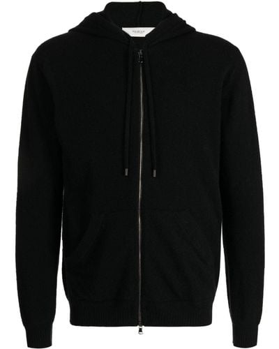 Pringle of Scotland Zip-up Drawstring Hoodie - Black