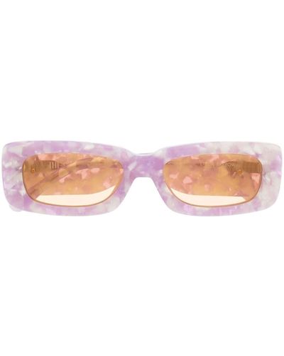 Linda Farrow Sonnenbrille mit Logo-Schild - Pink