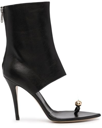 Natasha Zinko Open-toe High-heeled Boots - Black
