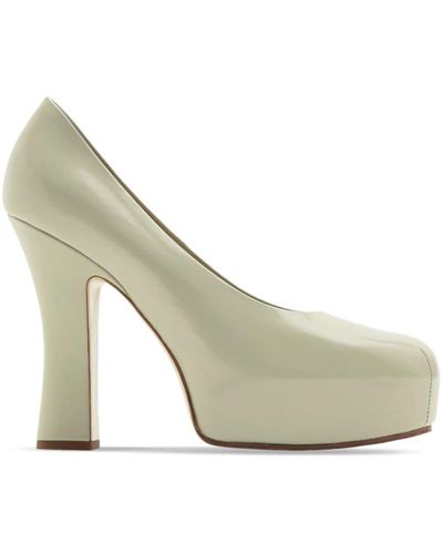 Burberry Arch 130mm Leather Pumps - Metallic