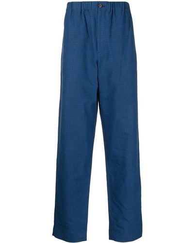 KENZO Pantalones rectos con cinturilla elástica - Azul