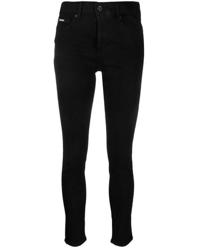 DKNY Skinny-Jeans mit hohem Bund - Schwarz