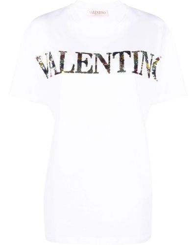 Valentino Garavani Logo-embellished Short-sleeved T-shirt - White