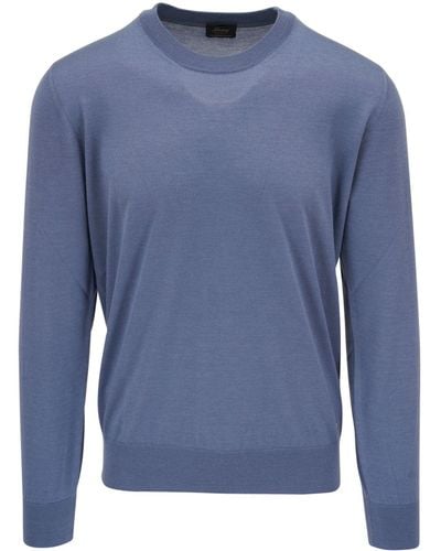 Brioni Cashmere-silk Blend Sweater - Blue