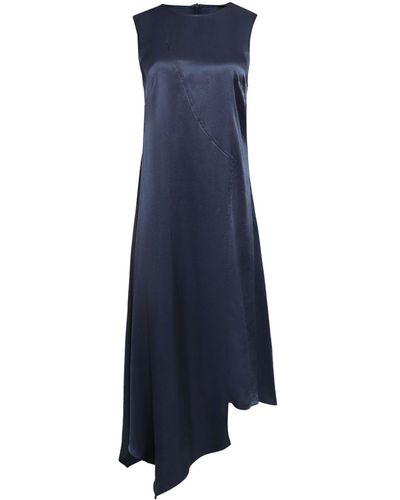 UMA | Raquel Davidowicz Asymmetric Midi Dress - Blue
