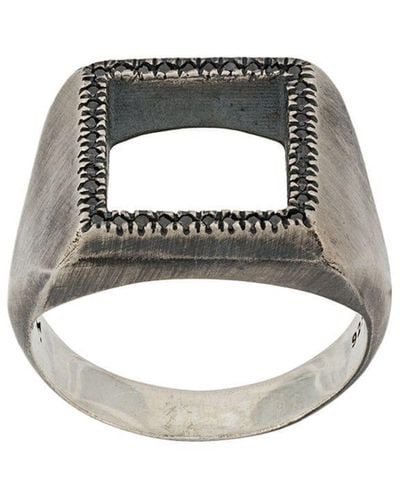 M. Cohen Open Square Ring - Metallic