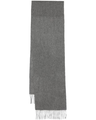Aspinal of London Knitted Cashmere Scarf - Gray