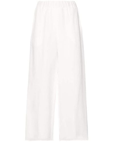 Antonelli Frayed-hem Straight Trousers - White