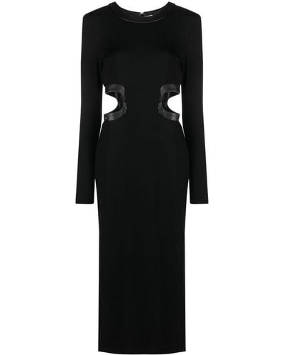STAUD Dolce Cut-out Midi Dress - Black
