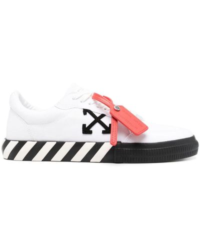 Off-White c/o Virgil Abloh Off- Low Vulcanized Canvas Sneakers - White