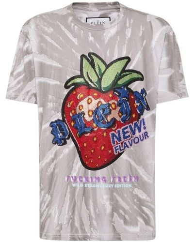 Philipp Plein Tutti Frutti Cotton T-shirt - Grey