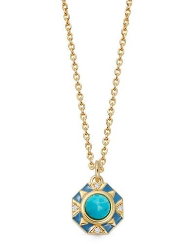 Astley Clarke Collar de cadena con colgante octogonal - Azul
