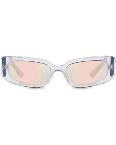 Dolce & Gabbana Transparent Rectangle-frame Sunglasses - Pink