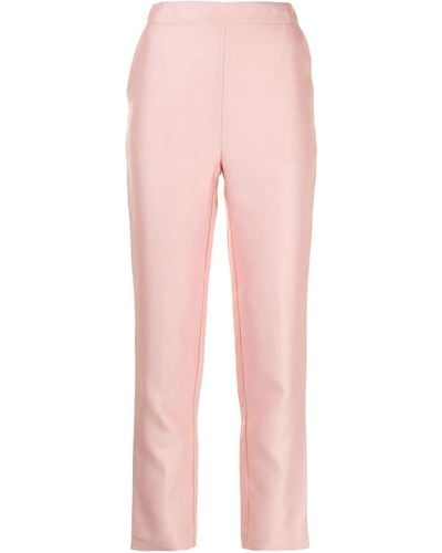Macgraw Non Chalant Silk-blend Trousers - Pink
