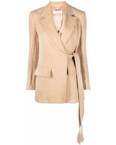 Chloé Notched-lapel Single-breasted Jacket - Natural