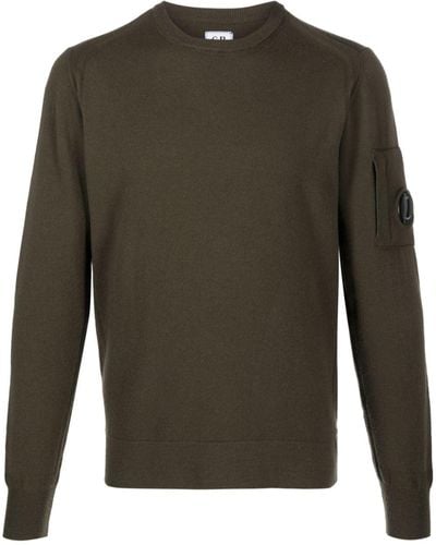 C.P. Company Lens-patch Knitted Sweater - Green