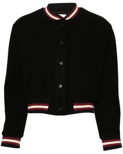 Ba&sh Hugh Brushed Cropped Jacket - Black