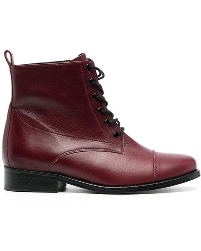 Tila March Clyde Lace-up Boots - Red