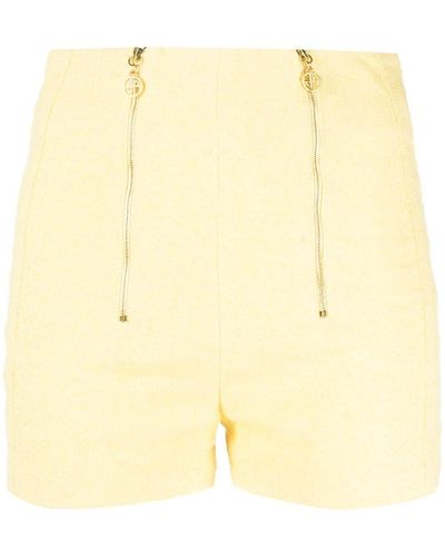 Patou Cotton Blend Tweed Trousers - Yellow