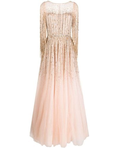 Jenny Packham Hestia Bead-embellished Gown - Pink