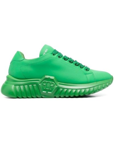 Philipp Plein Low-top Lace-up Sneakers - Green