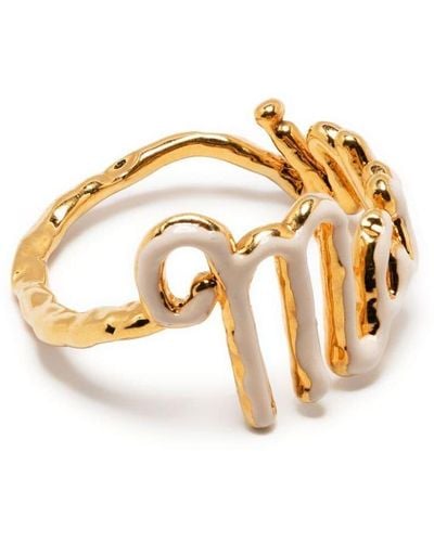 Marni Logo-lettering Ring - Metallic