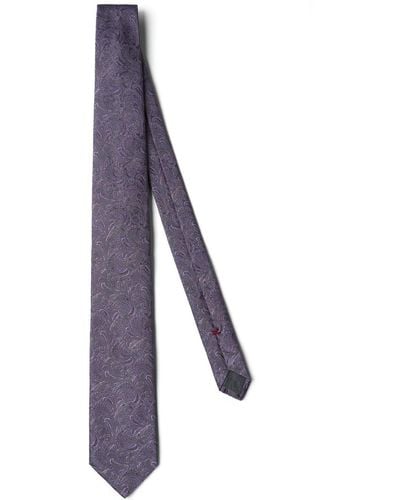 Brunello Cucinelli Krawatte aus Seide mit Paisley-Print - Lila
