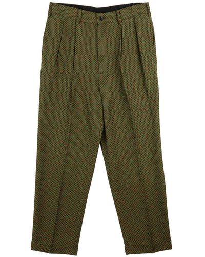 Needles Pantaloni sartoriali con effetto jacquard - Verde