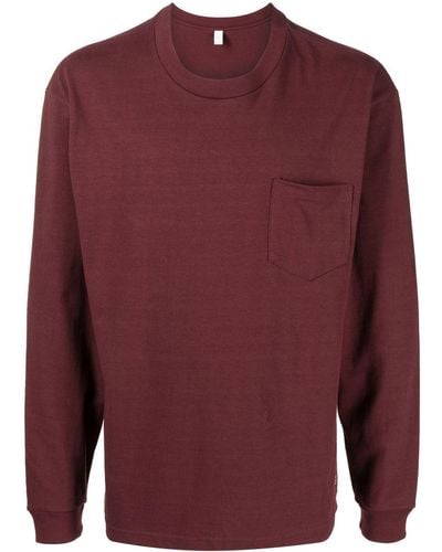 Suicoke Crew Neck Long-sleeved T-shirt - Red